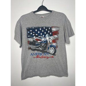 American Motorcycles Gray Graphic t-shirt Size Large